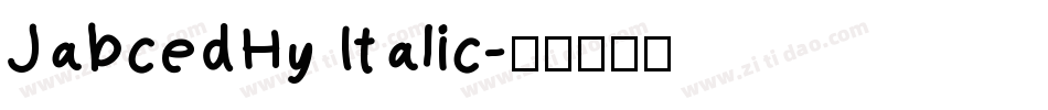JabcedHy Italic字体转换